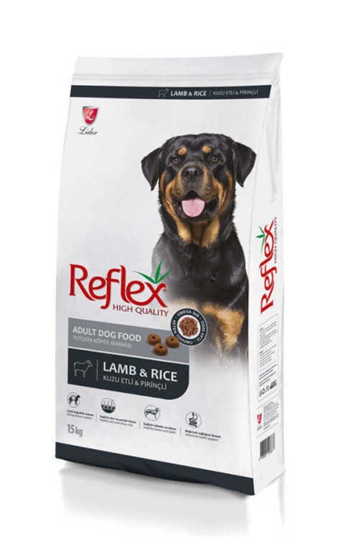 Reflex Kuzu Etli Pirinçli Yetişkin Köpek Mamasi 15 kg RFL-102