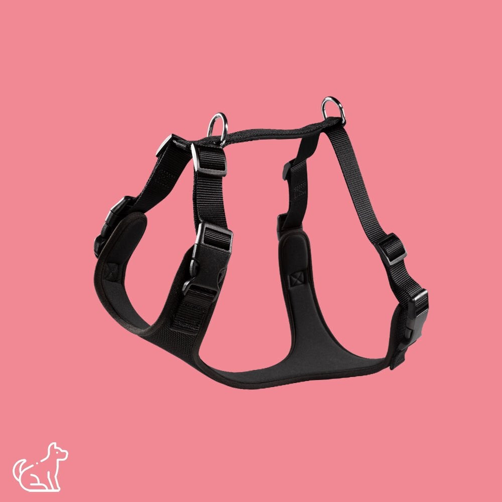 Keyf Havalı Dokuma Göğüs Tasması M - Siyah