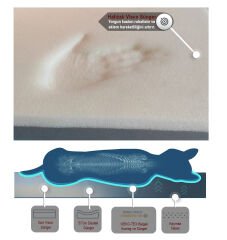 Bannermen Pet Male Visko Süngerli Omurga Dostu Ortopedik Birinci Sınıf Kedi Ve Köpek Yatağı M - Stone