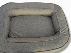 Bannermen Pet Togo Visko Süngerli Omurga Dostu Birinci Sınıf Kedi ve Köpek Yatağı L - Stone