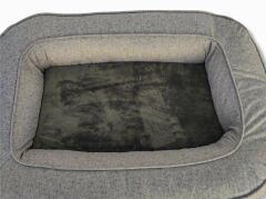 Bannermen Pet Togo Visko Süngerli Omurga Dostu Birinci Sınıf Kedi ve Köpek Yatağı M - Stone