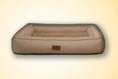 Bannermen Pet Togo Visko Süngerli Omurga Dostu Birinci Sınıf Kedi ve Köpek Yatağı L - Tabacco