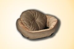 Bannermen Pet Riga Boncuk Elyaflı Birinci Sınıf Kedi ve Köpek Yatağı L - Bej