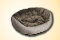 Bannermen Pet Riga Boncuk Elyaflı Birinci Sınıf Kedi ve Köpek Yatağı L - Gri