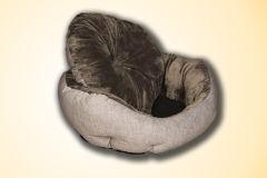 Bannermen Pet Riga Boncuk Elyaflı Birinci Sınıf Kedi ve Köpek Yatağı L - Gri