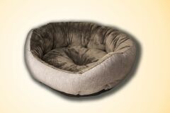 Bannermen Pet Riga Boncuk Elyaflı Birinci Sınıf Kedi ve Köpek Yatağı M - Gri