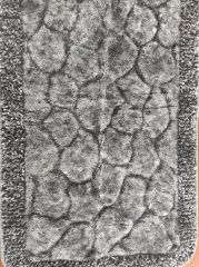 Conforde Macoroni Eskitme Yüzde Yüz Pamuk 2 li Banyo Paspas Seti Taş - Antrasit