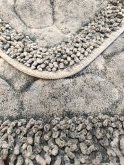 Conforde Macoroni Eskitme Yüzde Yüz Pamuk 2 li Banyo Paspas Seti Taş - Açık Gri