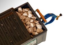 Simline Lav Taşlı Cam Fırınlı Tüplü Büyük Boy Mangal 52,5 cm