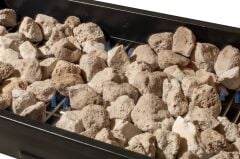 Simline Lav Taşlı Cam Fırınlı Tüplü Büyük Boy Mangal 52,5 cm