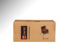 Simline Lav Taşlı Cam Fırınlı Tüplü Büyük Boy Mangal 52,5 cm