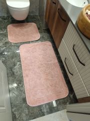 Conforde Yüzde Yüz Pamuk 2 li Banyo Paspas Seti