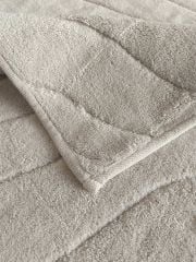 Conforde Yüzde Yüz Pamuk 2 li Banyo Paspas Seti Dalga - Vizon