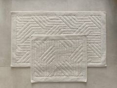 Conforde Yüzde Yüz Pamuk 2 li Banyo Paspas Seti Çizgi - Vizon