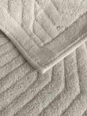 Conforde Yüzde Yüz Pamuk 2 li Banyo Paspas Seti Çizgi - Vizon