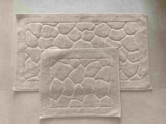 Conforde Yüzde Yüz Pamuk 2 li Banyo Paspas Seti Taş - Bej