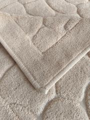 Conforde Yüzde Yüz Pamuk 2 li Banyo Paspas Seti Taş - Bej