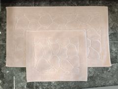 Conforde Yüzde Yüz Pamuk 2 li Banyo Paspas Seti Taş - Pudra