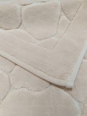 Conforde Yüzde Yüz Pamuk 2 li Banyo Paspas Seti Taş - Pudra