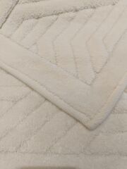 Conforde Yüzde Yüz Pamuk 2 li Banyo Paspas Seti Çizgi - Krem