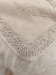 Conforde Makaroni Yüzde Yüz Pamuk 2 li Banyo Paspas Seti Osmanlı - Bej