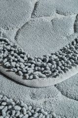 Conforde Makaroni Yüzde Yüz Pamuk 2 li Banyo Paspas Seti Kupa - Gri