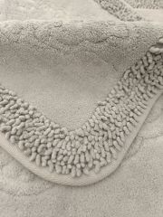 Conforde Makaroni Yüzde Yüz Pamuk 2 li Banyo Paspas Seti Osmanlı - Gri