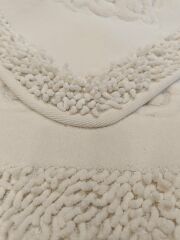 Conforde Makaroni Yüzde Yüz Pamuk 2 li Banyo Paspas Seti Osmanlı - Krem