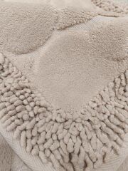 Conforde Makaroni Yüzde Yüz Pamuk 2 li Banyo Paspas Seti Kupa - Pudra