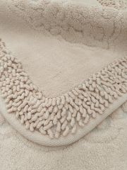 Conforde Makaroni Yüzde Yüz Pamuk 2 li Banyo Paspas Seti Osmanlı - Pudra