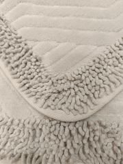 Conforde Makaroni Yüzde Yüz Pamuk 2 li Banyo Paspas Seti Çizgi - Souris