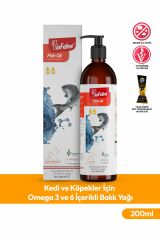 Biofeline Salmon Oil 200 ml Kedi ve Köpekler için Omega 3 ve 6 Desteğ