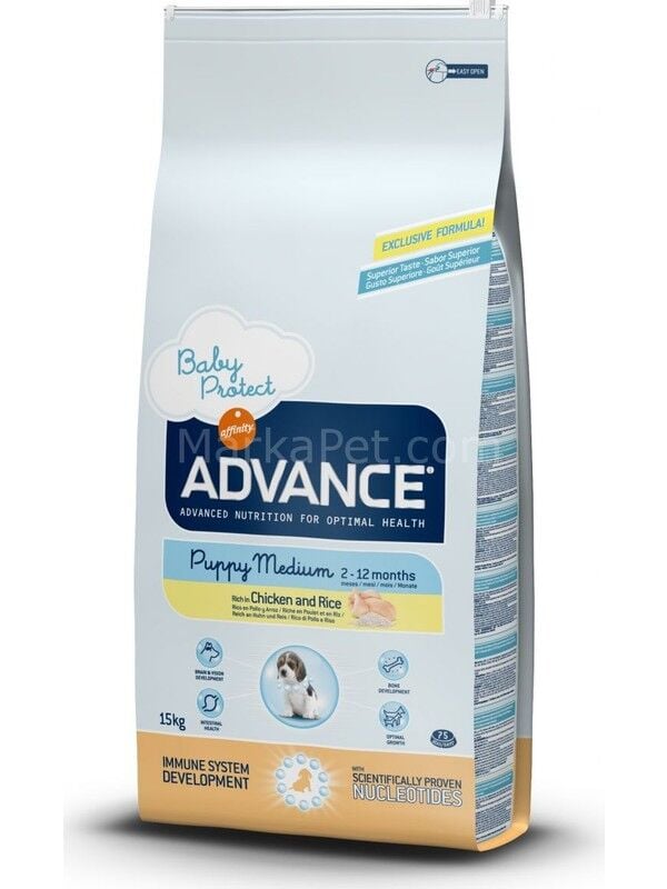 Advance Puppy Protect Tavuklu Orta Irk Yavru Köpek Maması 12 Kg